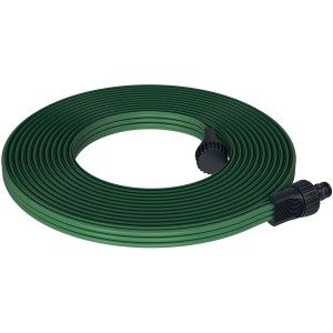 Tubo di irrigazione Tubi verde con connettore nero.