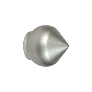 Pomolo decorativo bulbo Ø 20 mm colore nichel 2 pz