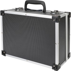 Custodia per fotocamera LUX AKV 160 in alluminio con maniglia e protezione bordi.