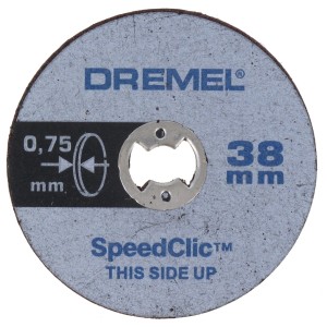 Disco da taglio sottile Dremel SC409 per miniutensili, sistema SpeedClic, diametro 38mm.