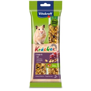 Vitakraft Kräcker snack per roditori con uva e noci. Divertente spuntino per criceti e simili.