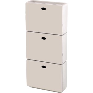 Scarpiera t.b.t. bianca a tre scomparti.