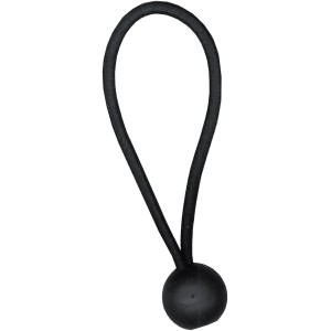 Elastico nero con sfera per forniture da giardinaggio.