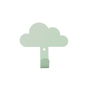 Gancio adesivo a forma di nuvola verde menta.