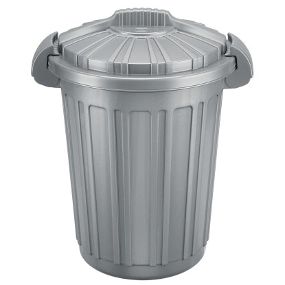 Bidone universale Tontarelli Teo 46 l con coperchio argento