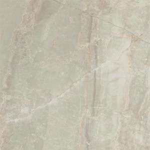 Piastrella per pavimenti t.b.t. effetto marmo, grigio-beige con venature sottili.