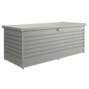 Biohort Box da giardino 180 in grigio quarzo metallizzato, 800 l, ideale per utensili da giardino.