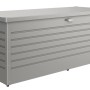 Biohort Box da giardino 180 in grigio quarzo metallizzato, 800 l, ideale per utensili da giardino.