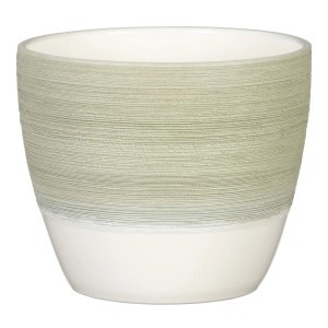 Scheurich vaso decorativo 950, Ø 16cm, verde chiaro/crema, vaso in ceramica per interni.