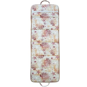 Cuscino imbottito per esterni con motivo a stelle marine e coralli.