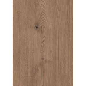 Laminato Kaindl Rovere Ferrara, 8 mm, resistente all'acqua. Dettaglio venatura legno con nodo.