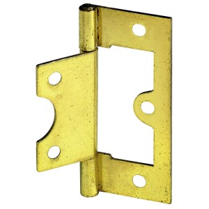 Cerniera per ante a libro Hettich, set da 2, 75x32mm, acciaio ottonato per mobili e ante.