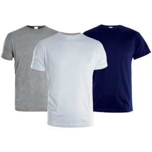 t.b.t. T-shirt da lavoro in grigio, bianco e blu
