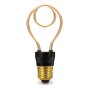 Lampadina LED E27 decorativa con filamento a forma insolita.