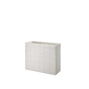 Vaso Swingmood in plastica con ruote 70 cm grigio bianco pietra