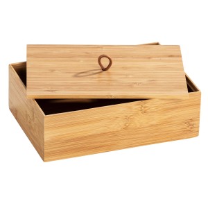 Scatola con coperchio Terra bambù FSC