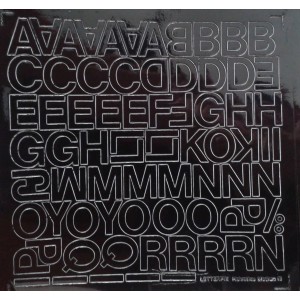 t.b.t. Adesivi per lettere per etichettatura, color argento.