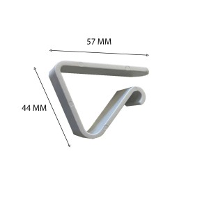 Gancio adesivo t.b.t., dimensioni 57x44mm, per un facile montaggio senza forare.