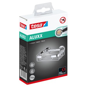 Confezione del portasapone Tesa Aluxx, cromato. Montaggio a parete senza forare.