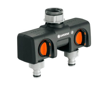 Valvola A 2 Vie Per Rubinetto In Ottone – Divisore Per Acqua Con Filetto 3/4 – Adattatore Per Irrigazione Giardino