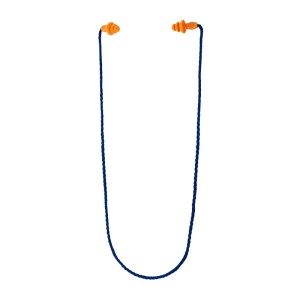 3M 1271 tappi per orecchie con cordino, tappi arancioni con cordino blu.