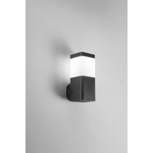 Applique LED Intec Focus da esterno quadrata nera 13 x 10 cm