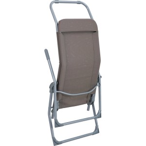 Sedia a sdraio reclinabile con braccioli Pando Lazy taupe