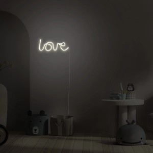 Applique LED "Love" luminosa. Lampada da parete decorativa per la cameretta dei bambini.