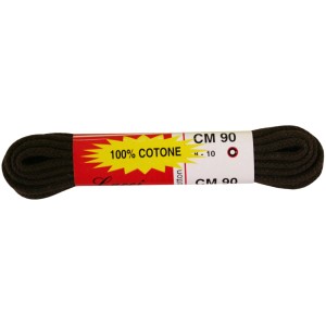 Lacci marroni in cotone, lunghezza 90 cm, per scarpe da lavoro.