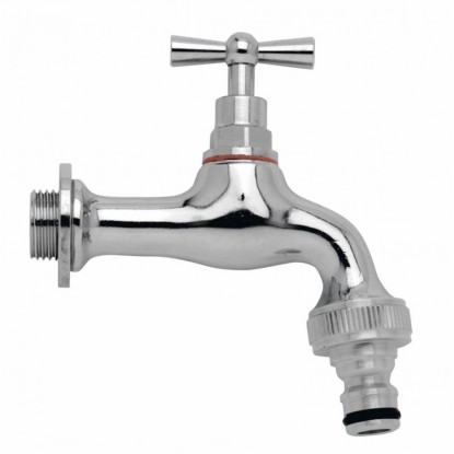 Rubinetto da esterno ornamentale in ottone cromato R1 C 13 mm (1/2")