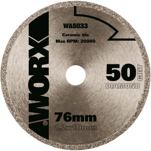 Disco diamantato Worx WA5033 per piastrelle, diametro 76mm.