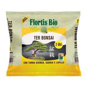 Sacco di terriccio per bonsai Flortis Bio, 2 litri. Terriccio speciale per bonsai.