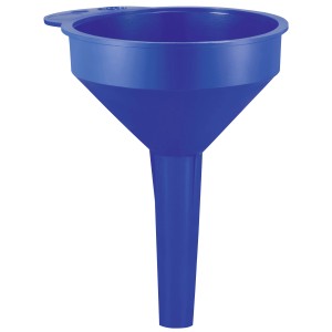 Imbuto blu LUX, Ø 50 mm, per travaso antigoccia di liquidi nella manutenzione auto.