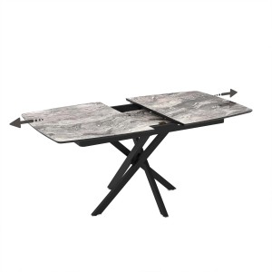 Tavolo allungabile da pranzo Filis nero 145x90x476 cm