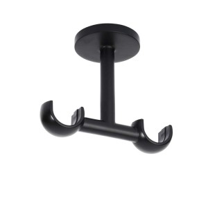 Bastone per tenda t.b.t. nero per montaggio a soffitto.