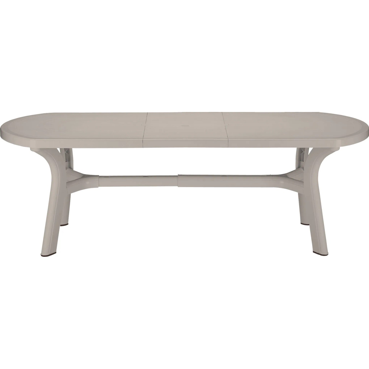 Tavolo da giardino ovale allungabile t.b.t. beige per esterni.