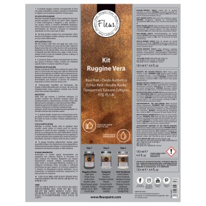 Kit Fleur Ruggine Vera per effetto ruggine, set da 3 pezzi.