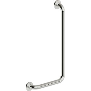 Maniglione bagno angolare destro Idrostile kit montaggio 371x671 mm acciaio