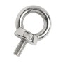 Bullone ad anello in acciaio inox per accessori nautici, dettaglio.
