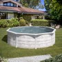Piscina rotonda Gre Finlandia con look Nordic in bianco (Ø 460 cm).