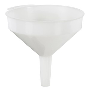 Set di 3 imbuti in plastica, ideale per il travaso di liquidi in auto.