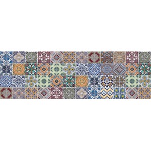 Paraschizzi t.b.t. con motivi orientali colorati come protezione dagli schizzi.