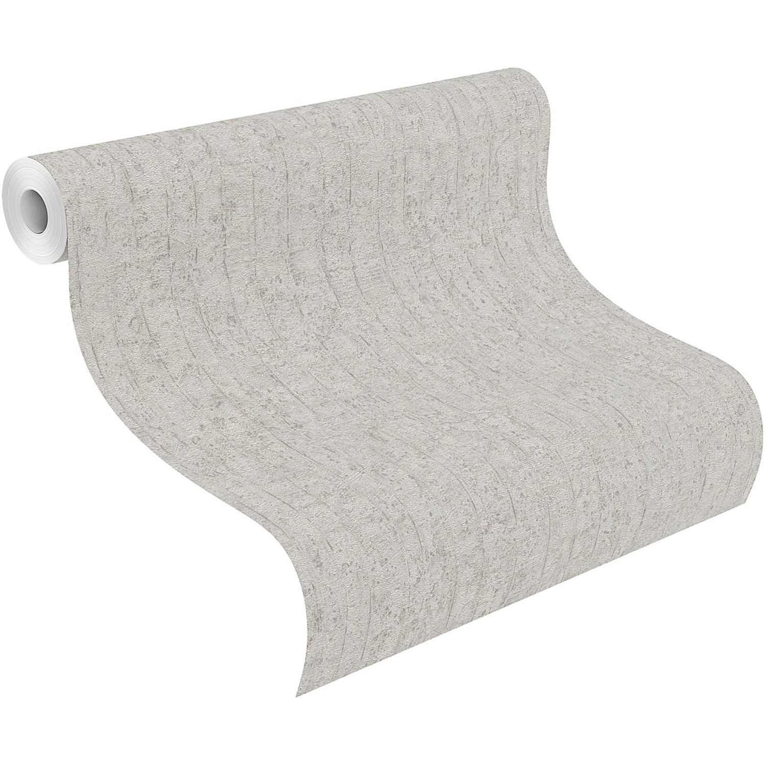 Carta da parati in tessuto non tessuto Rasch Factory V cemento grigio-beige, rotolo con texture cemento.