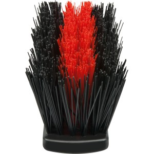 Testa scopa stradale LUX Professional 2in1, 60cm, con setole nere e rosse per sporco grossolano e fine.