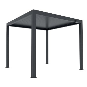 Pergola bioclimatica Atena in alluminio palo 12 4x4xH2,5 m antracite