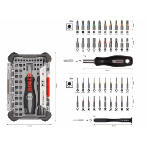 Set bit avvitamento e punte Bosch Precision 42 pz