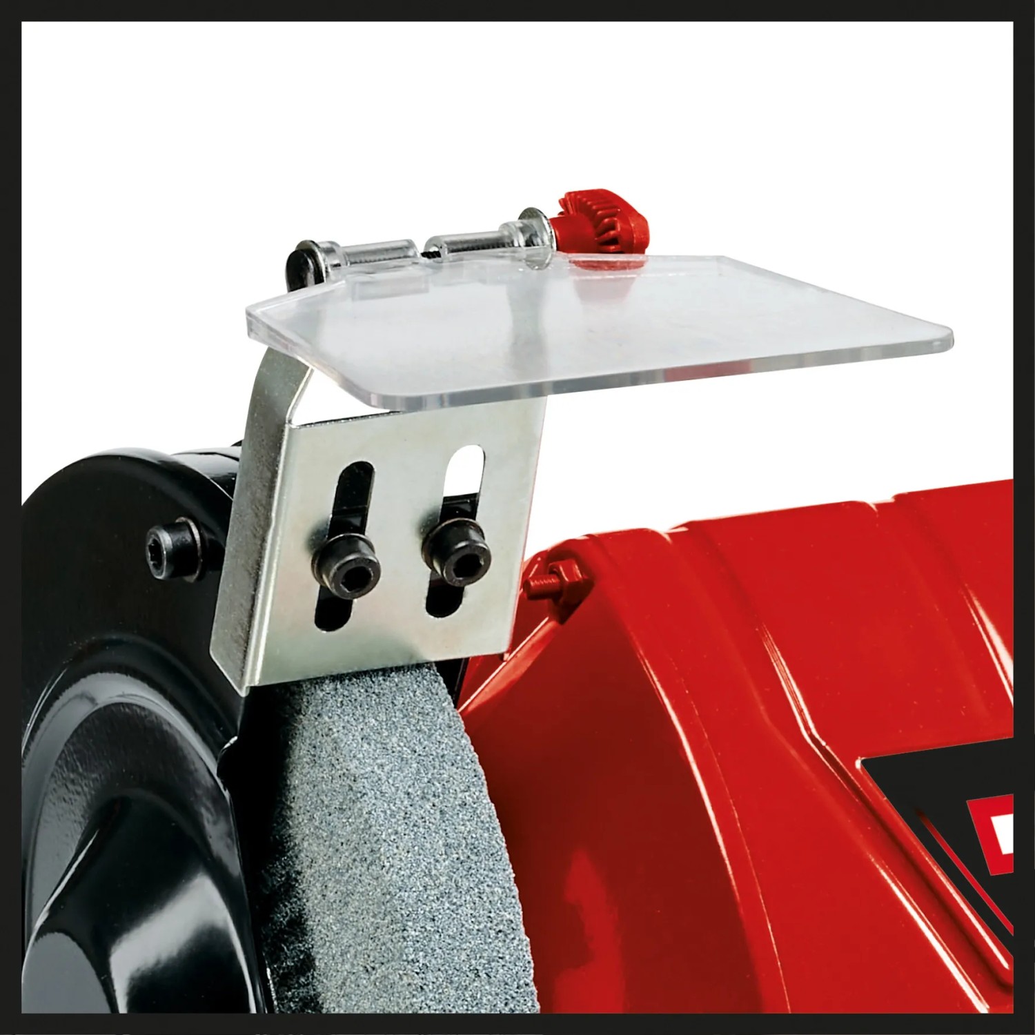 Smerigliatrice da banco Einhell TC-US 350 con mola e protezione antiscintille.