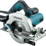 Sega circolare a mano Makita HS6601J in argento e turchese. Ideale per segare il legno.