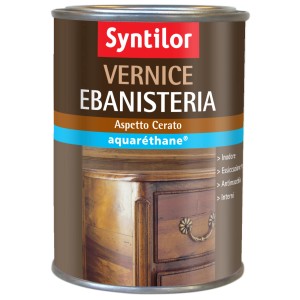 Barattolo marrone scuro di smalto per legno per mobili, adatto per interni.
