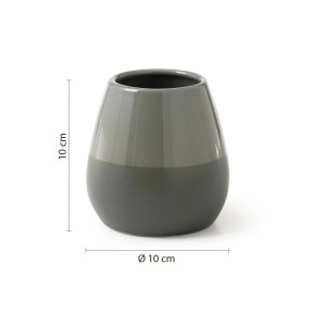 Portaspazzolini bagno Wilma in ceramica verde salvia